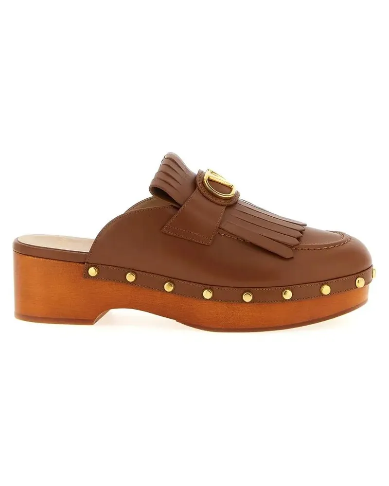 Valentino Garavani Sandalen 'Vlogo Signature' Clogs braun Braun
