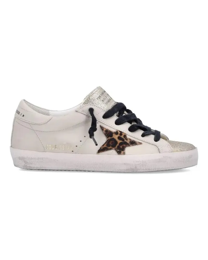 Golden Goose Low-Top Sneaker Superstar Distressed White Leather Low-Top Sneaker grau Grau