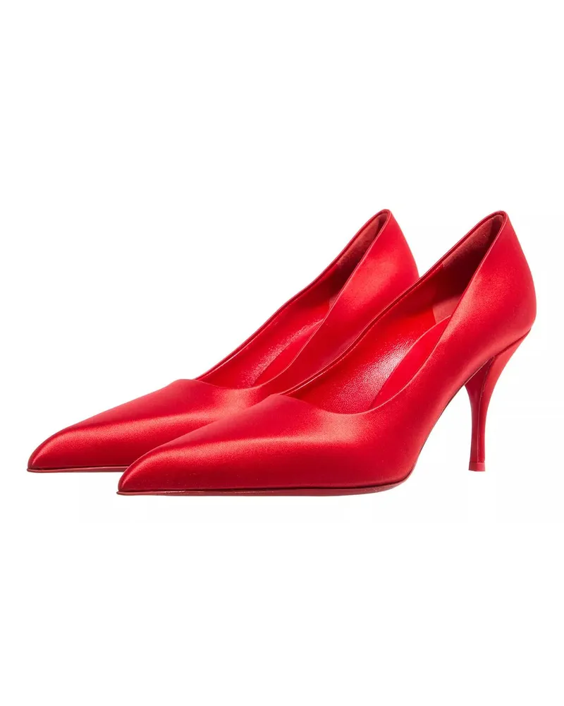 Prada Pumps & High Heels Decolette Satin Pumps Rot