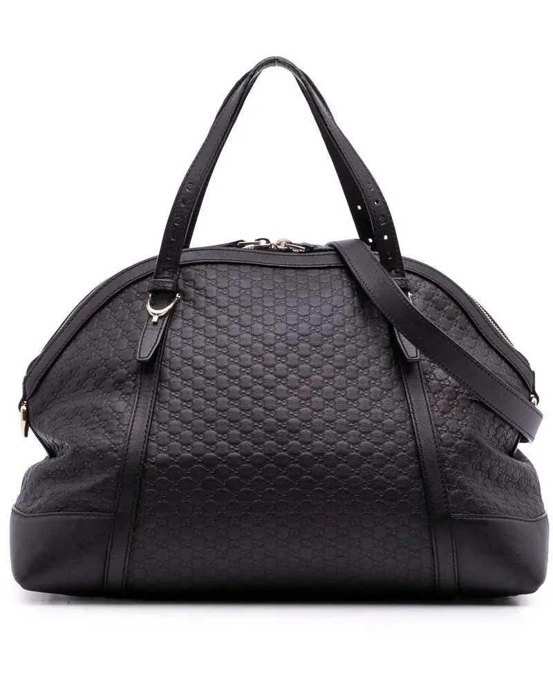 Gucci Hobo Bags Large Microssima Nice Dome Satchel schwarz Schwarz