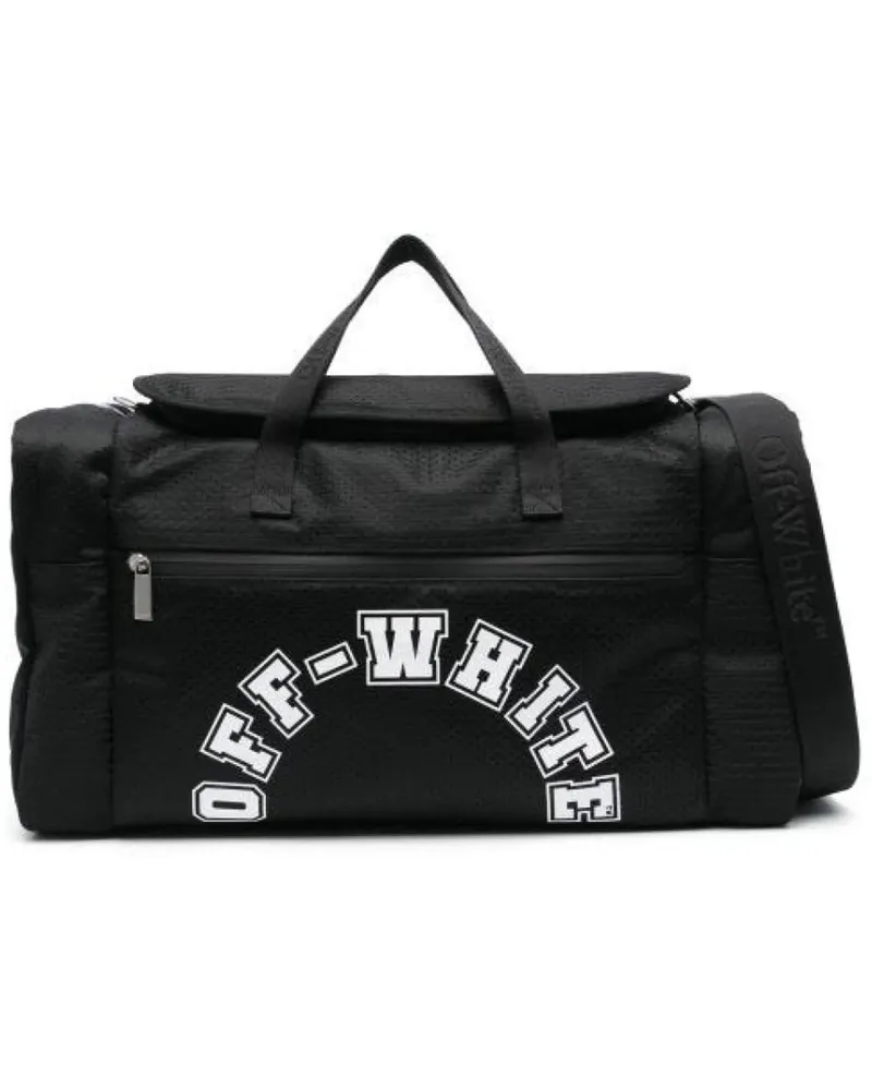 OFF-WHITE Koffer Outdoor Weekender Baseball Logo Duffle Bag schwarz Schwarz