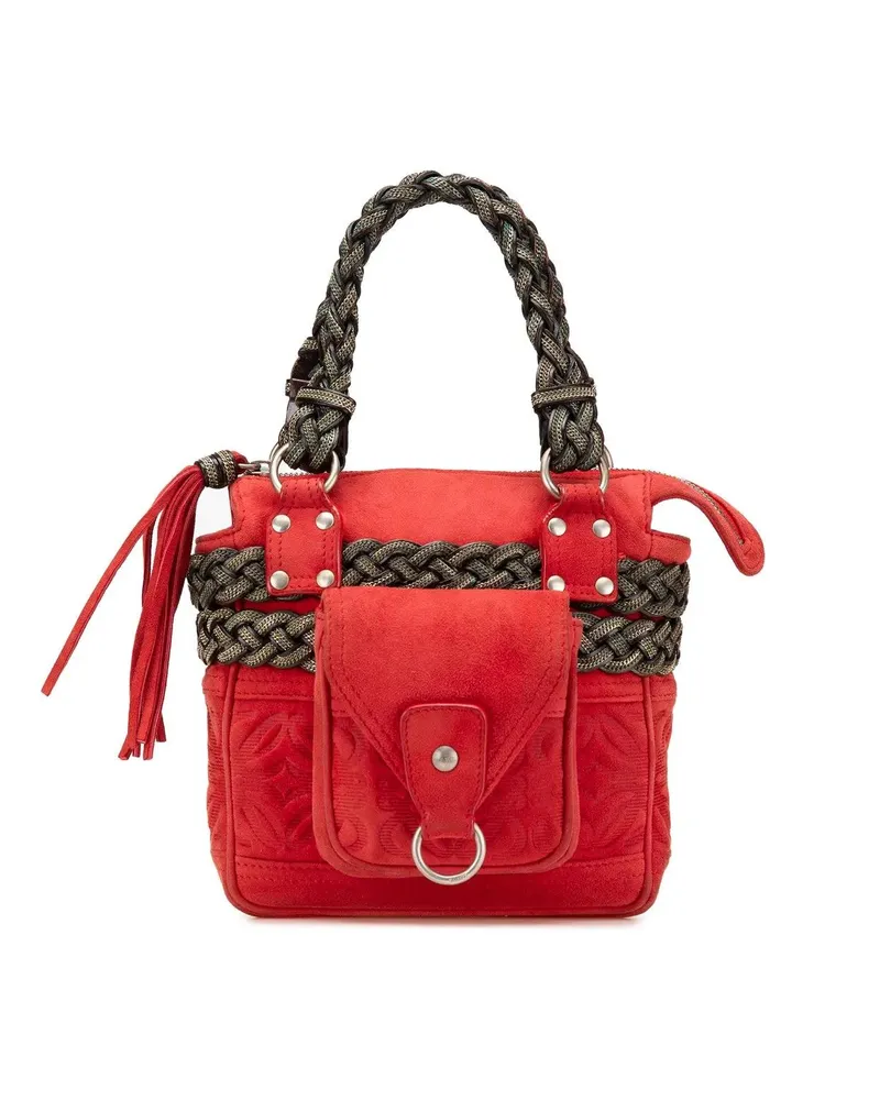 Loewe Crossbody Bags Mini Anagram Suede Handbag rot Rot