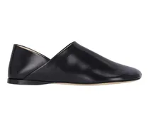 Slipper Toy Black Leather Loafers schwarz