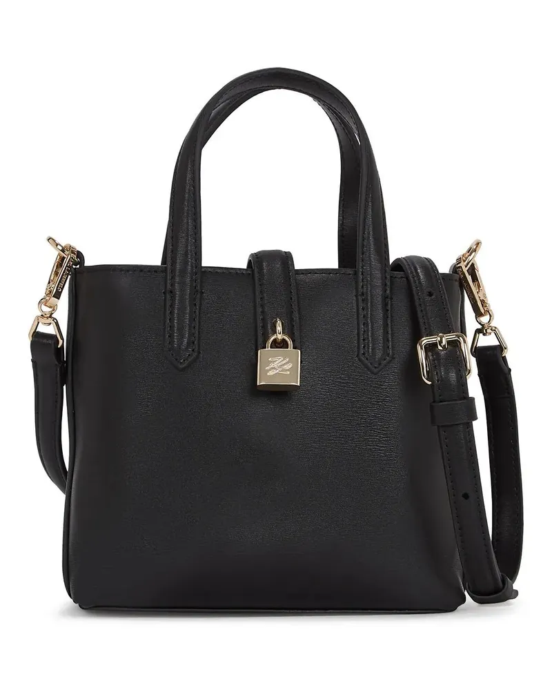 Karl Lagerfeld Shopper K/AUTOGRAPH MINI-TOTE-BAG MIT SCHLOSS schwarz Schwarz