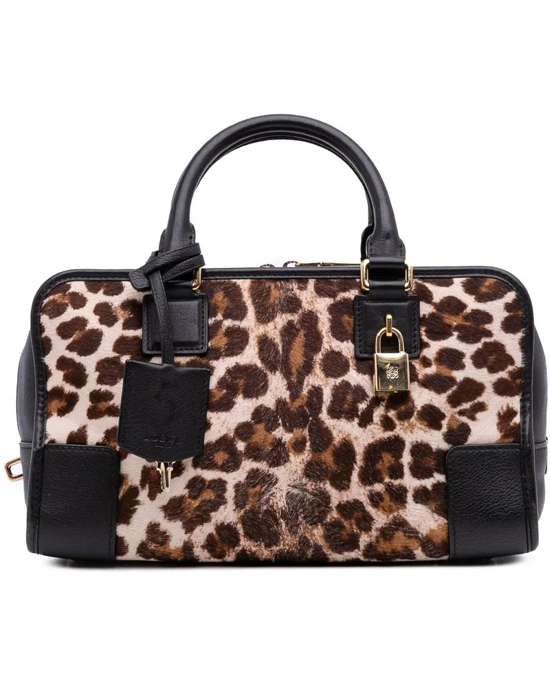 Loewe Crossbody Bags Pony Hair Leopard Print Amazona 28 braun Braun