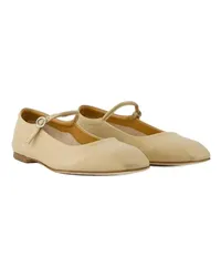 aeyde Loafers & Ballerinas Uma Ballerinas - Leather - Latte Grün