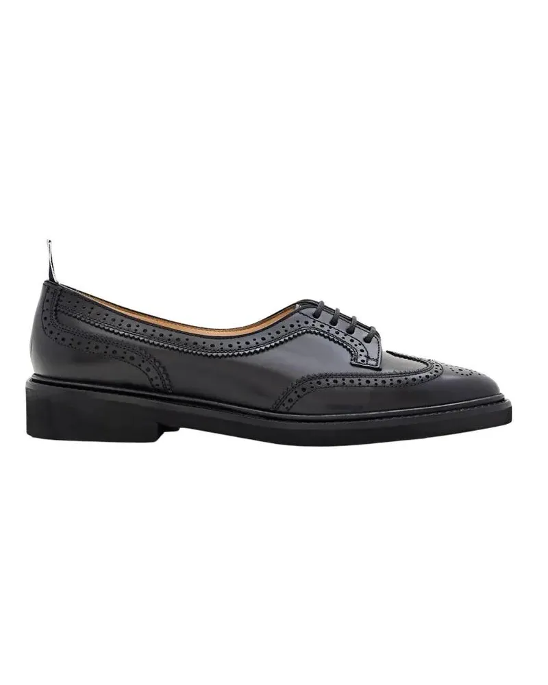 Thom Browne Low Throat Wingtip Brogue schwarz Schwarz