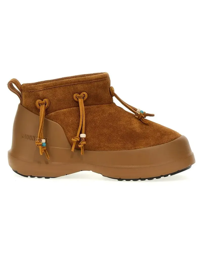 Moon Boot Stiefel 'Luna Low Suede Beads' Ankle Boots braun Braun