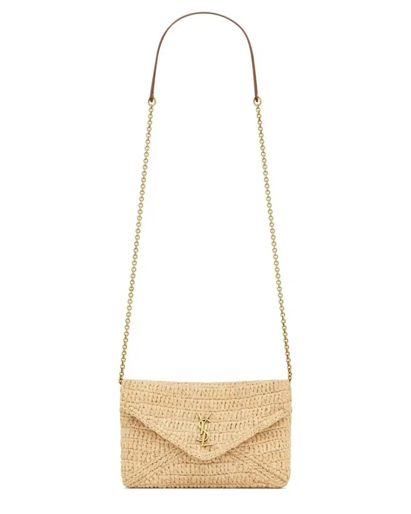 Saint Laurent Clutches Clutch Bag With Chain "Cassandras" braun Braun