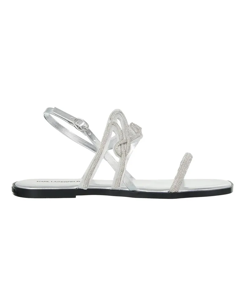 Karl Lagerfeld Slipper & Pantoletten Olympia Karl Signia Slide silberfarben 
