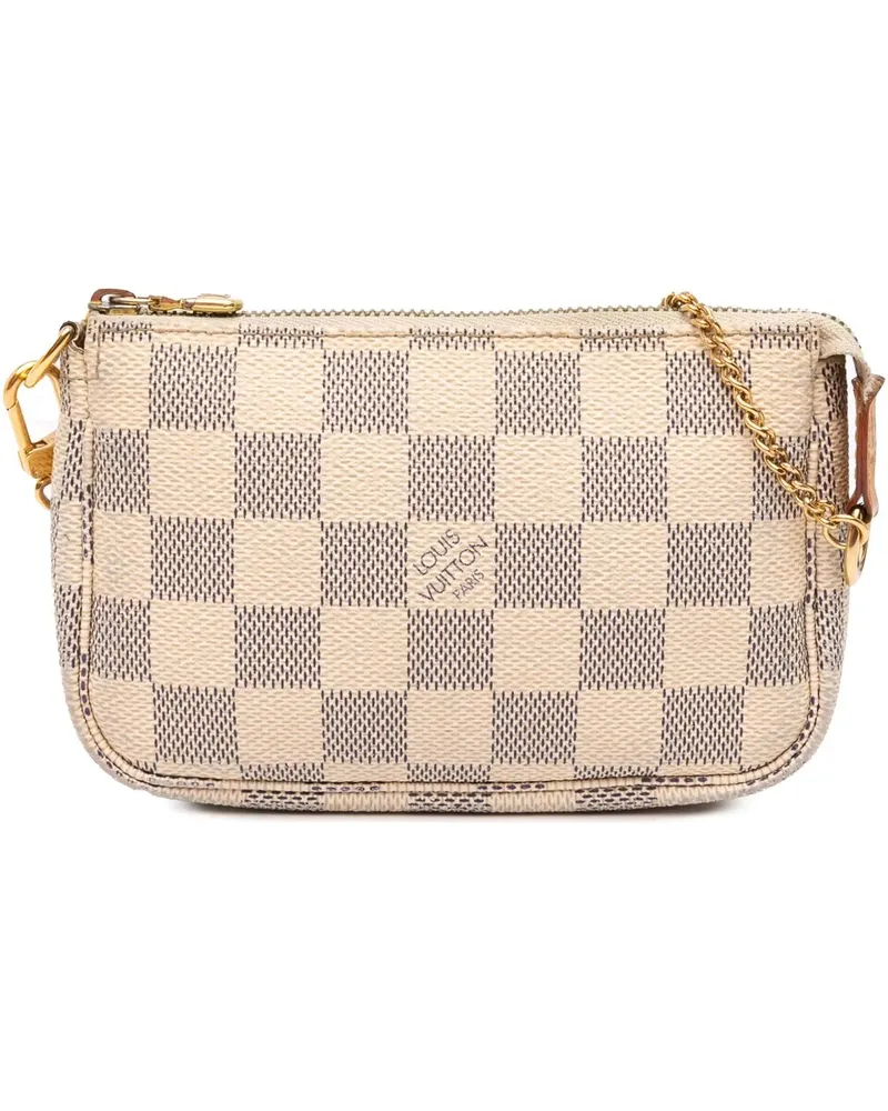 Louis Vuitton Crossbody Bags Damier Azur Mini Pochette Accessoires weiß Weiß