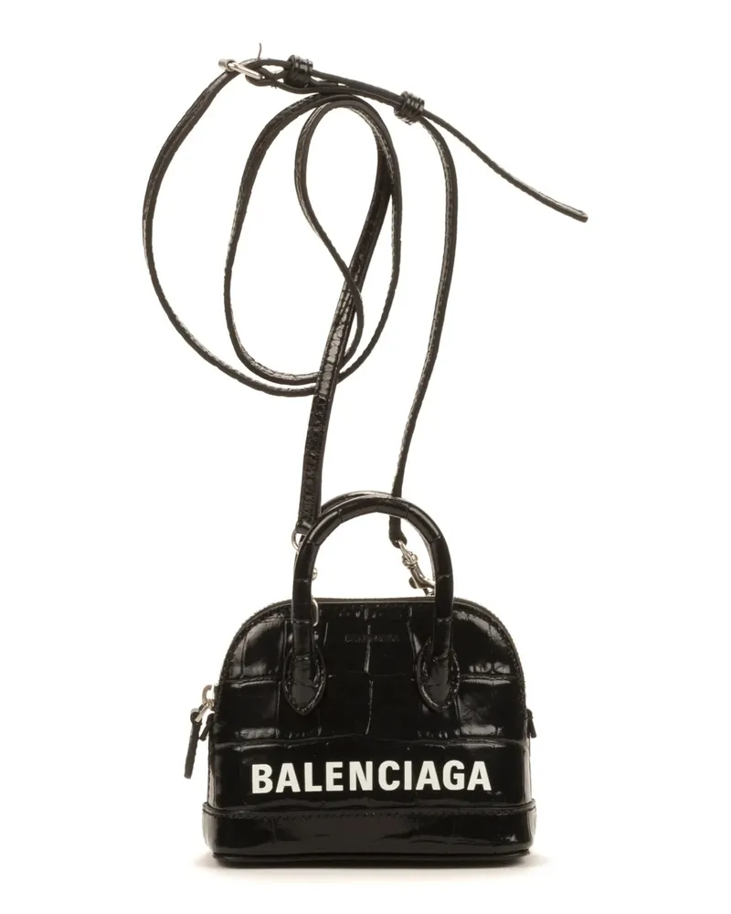 Balenciaga Crossbody Bags Mini Ville Top Handle Crossbody schwarz Schwarz