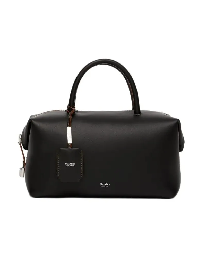 Max Mara Crossbody Bags Structured Handbag With M-Shaped Folded Sides schwarz Schwarz