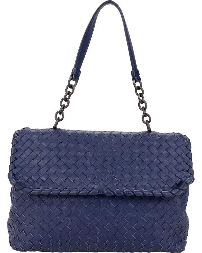 Bottega Veneta Crossbody Bags  Blue Purple Intrecciato Leather Sho blau Blau