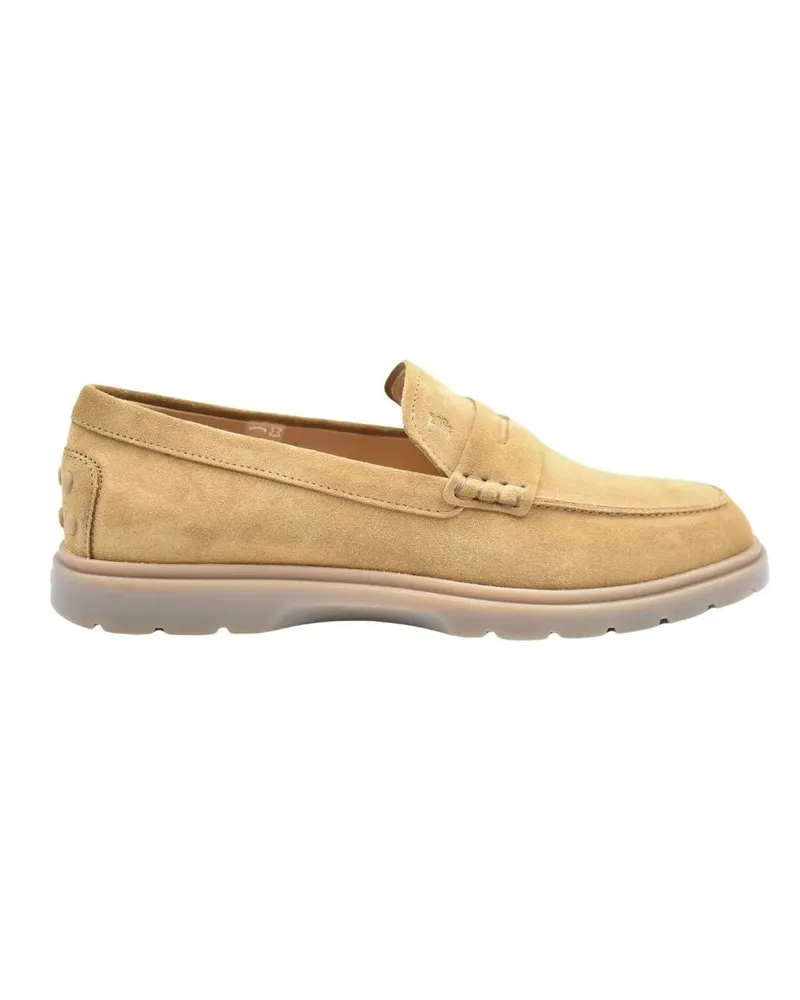 TOD'S Loafer Laced Suede Flat Shoes braun Braun