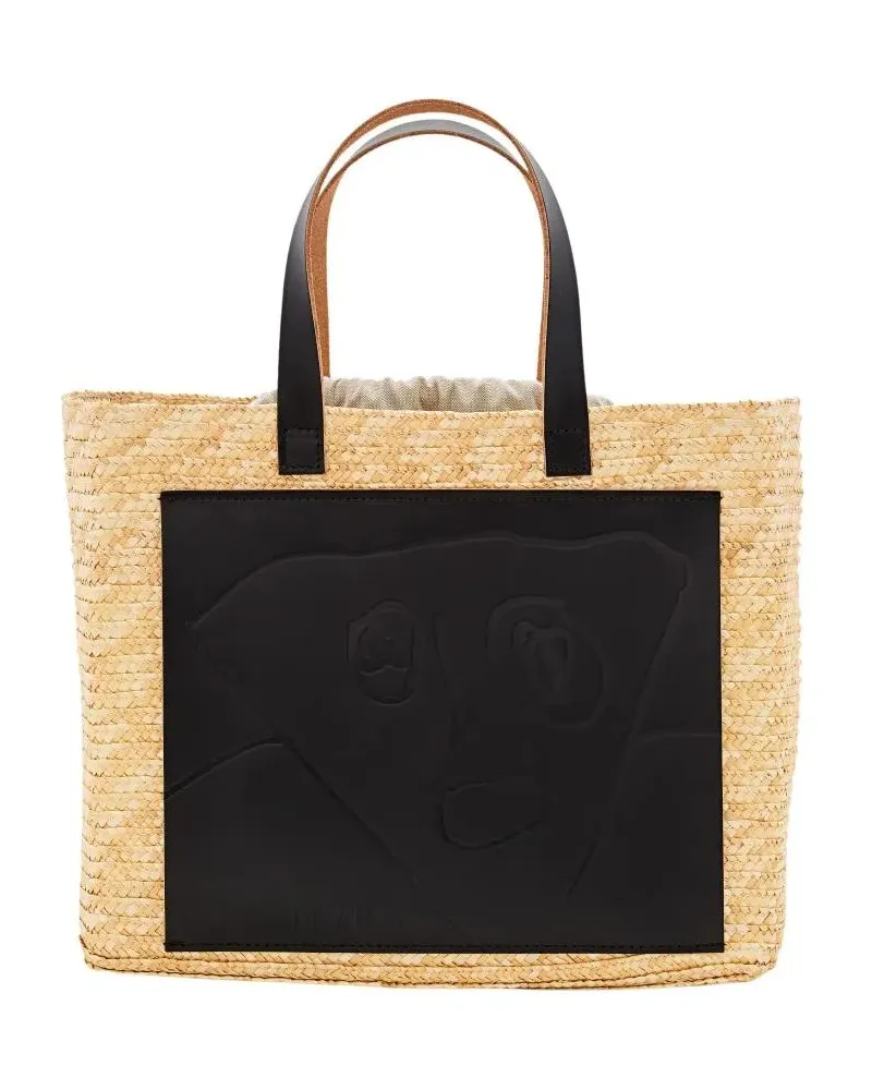 PLAN C Shopper & Totes Woven Raffia Shopper Bag beige Beige