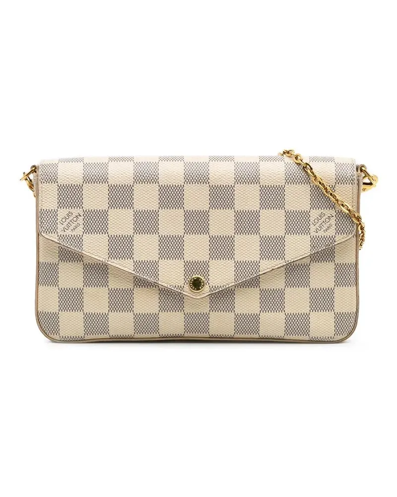 Louis Vuitton Hobo Bags Damier Azur Pochette Felicie weiß Weiß