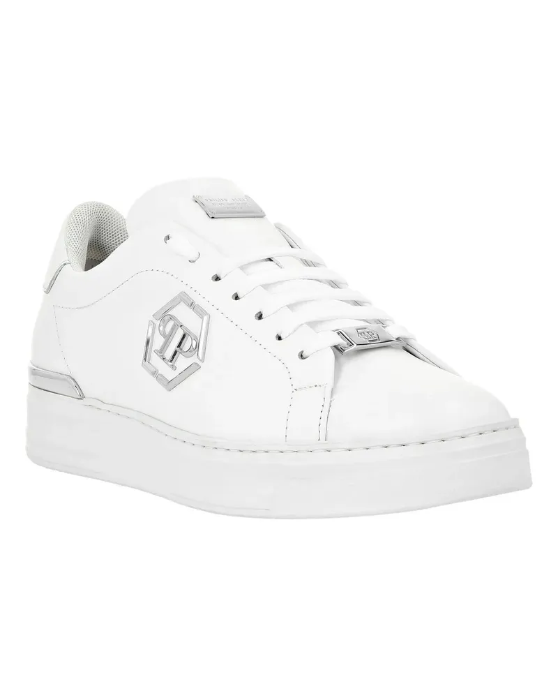 Philipp Plein Low-Top Sneaker Low-Top Turnschuhe Hexagon weiß Weiß