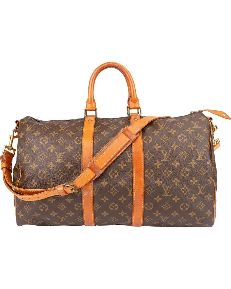 Louis Vuitton Crossbody Bags  Canvas Monogram Keepall 45 Bandoulie braun Braun