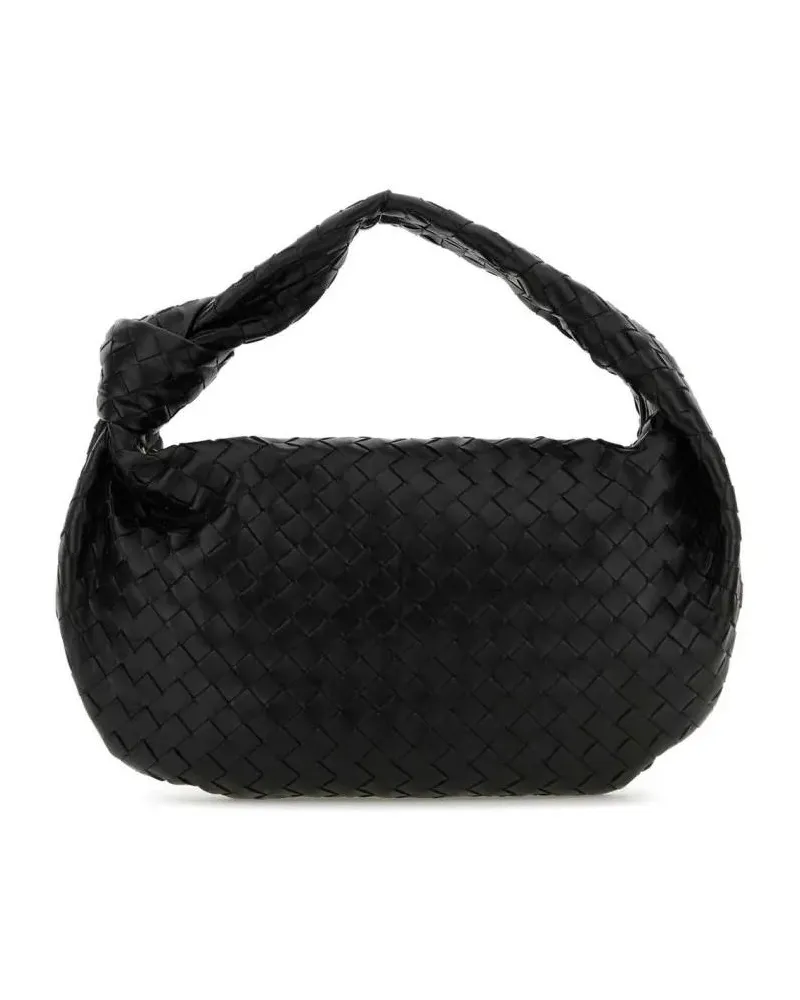 Bottega Veneta Crossbody Bags Compact Structured Bag With Smooth Black Exterior schwarz Schwarz