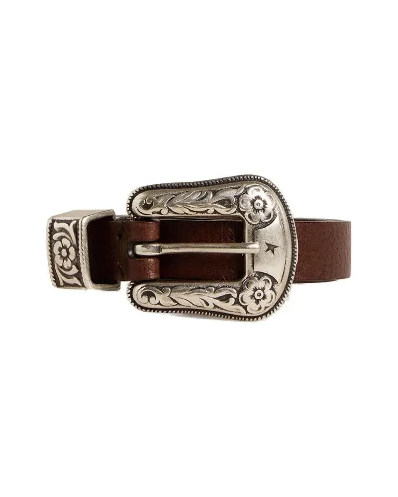 Golden Goose Gürtel New Tex Leather Belt braun Braun