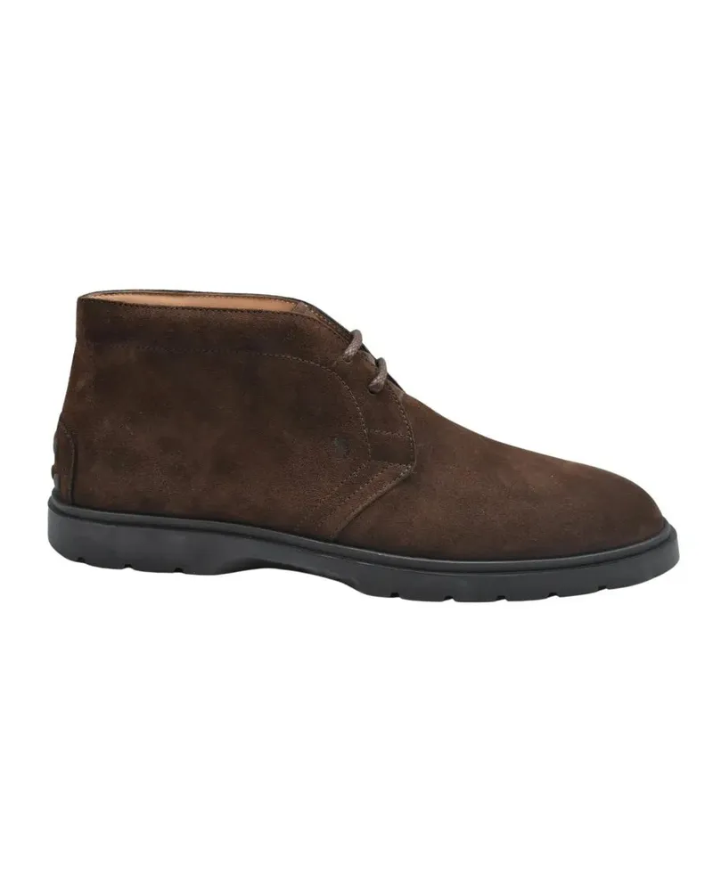 TOD'S Laced Boots With Suede Finish braun Braun