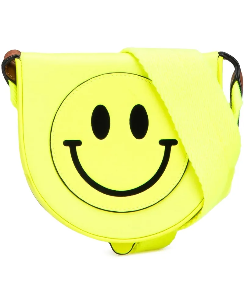 Loewe Hobo Bags Small Smooth Calfskin Smiley Heel Crossbody gelb Gelb