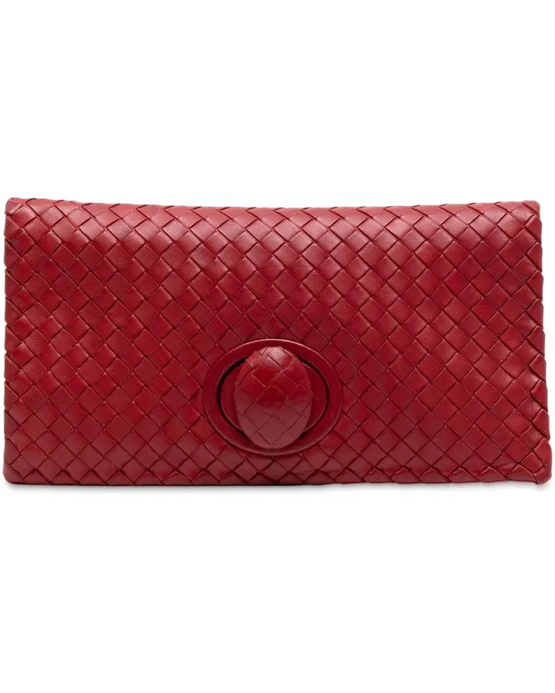 Bottega Veneta Clutches Nappa Intrecciato Turn Lock Clutch rot Rot