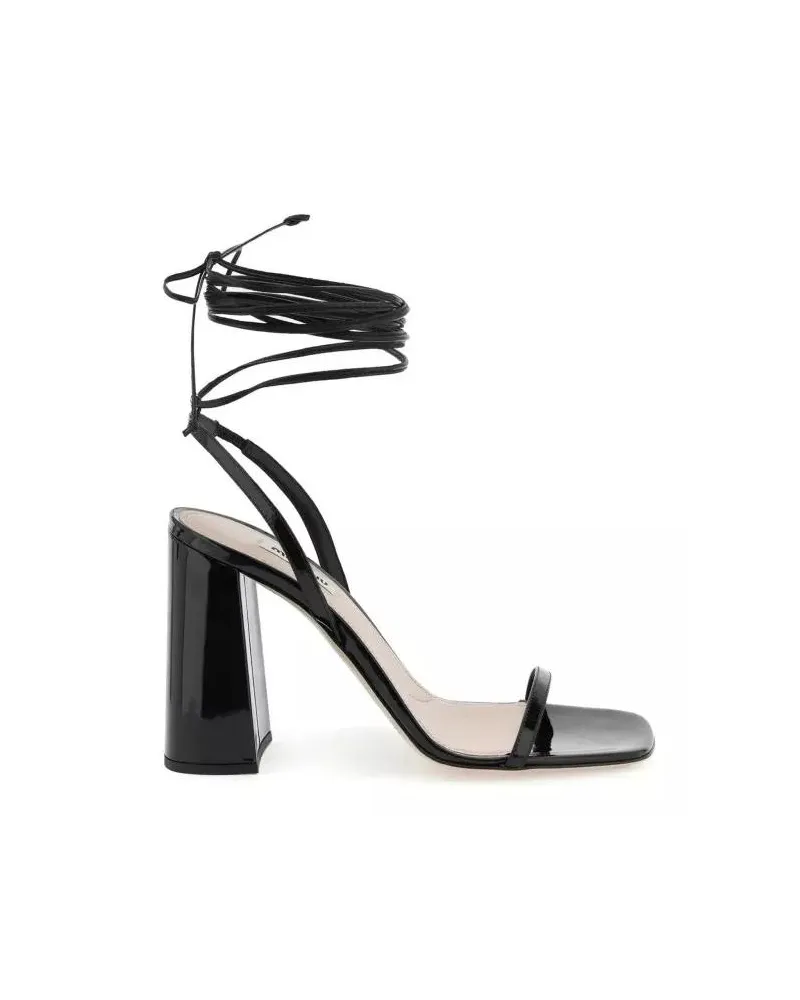 Miu Miu Sandalen Leather Sandals schwarz Schwarz