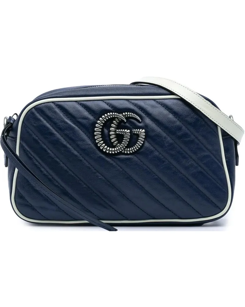 Gucci Hobo Bags 2016-2024 Small GG Marmont Leather Torchon Crossbo blau Blau