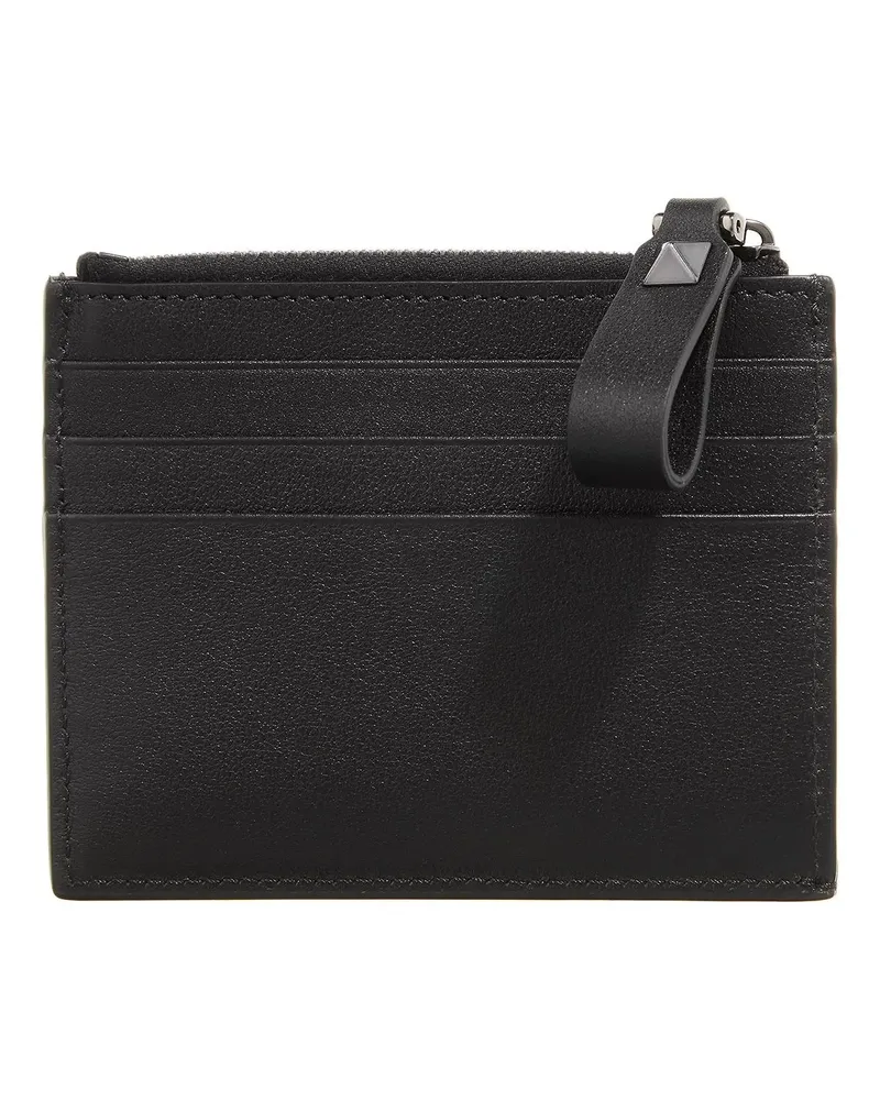 Valentino Garavani Portemonnaies Rockstud Coin Card Holder schwarz Schwarz