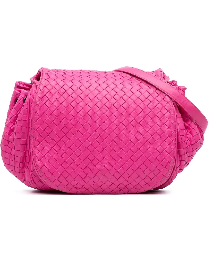 Bottega Veneta Hobo Bags Nappa Intrecciato Flap Crossbody rosa Gold