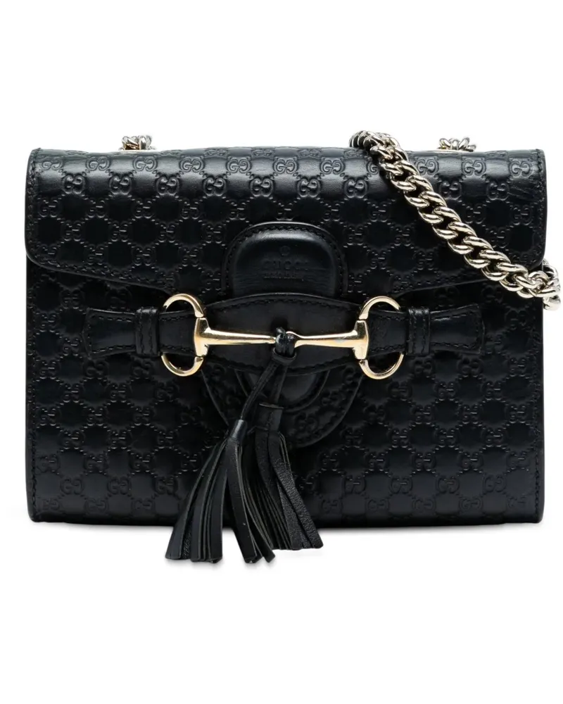Gucci Hobo Bags Mini Microssima Emily Crossbody schwarz Schwarz