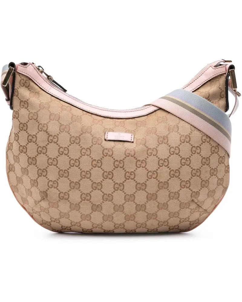 Gucci Hobo Bags 2016-2024 GG Canvas Web Crossbody braun Braun