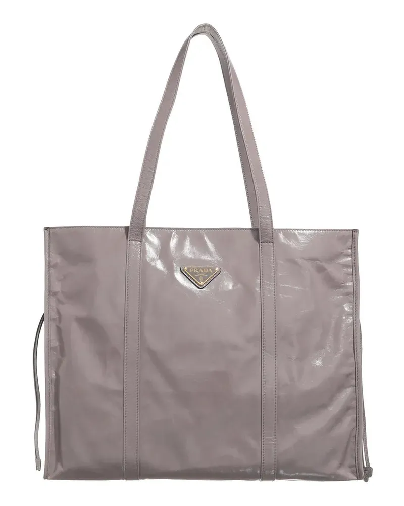 Prada Shopper Leather Shopping Bag grau Grau