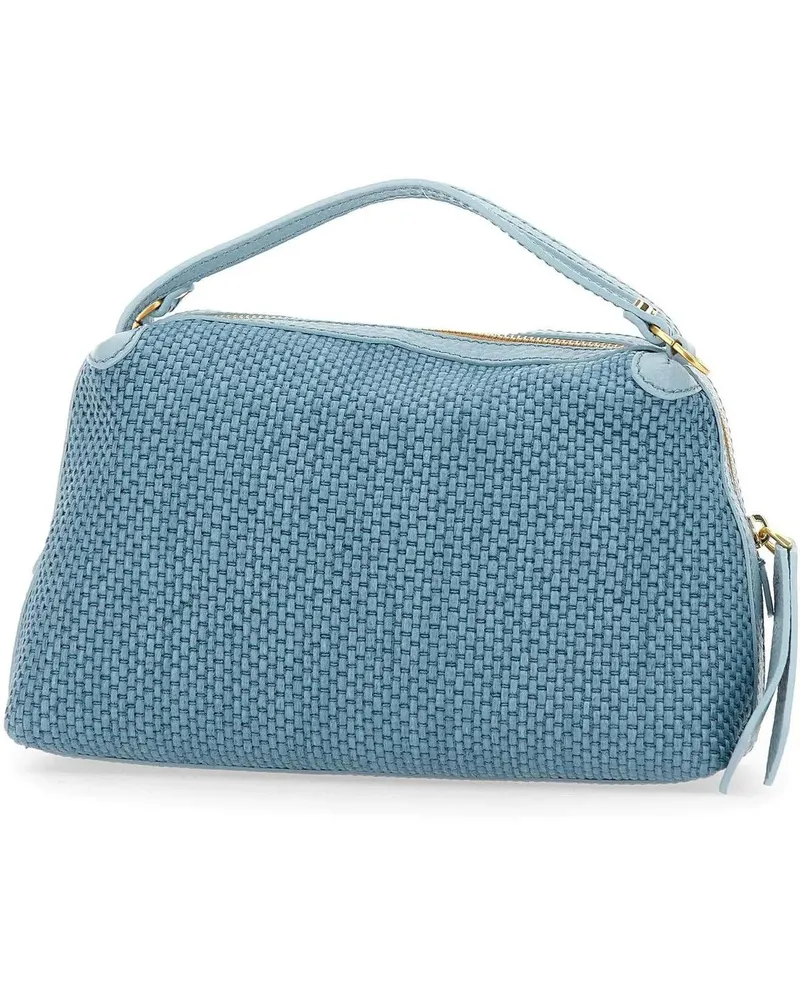 Gianni Chiarini Hobo Bags Spacious Blue Handbag In Soft Woven Straw blau Blau