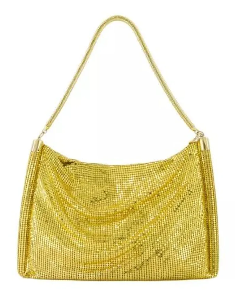 Paco Rabanne Crossbody Bags Pixel Tube Small Hobo Bag - Tissu - Gold 