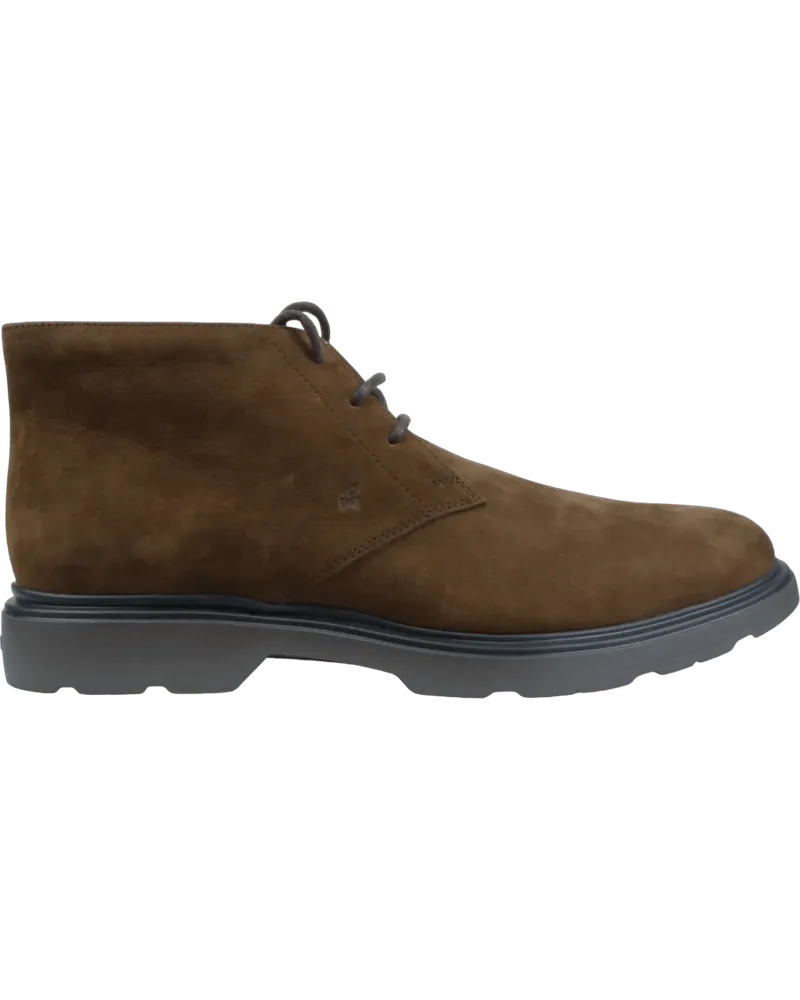 Hogan Stiefeletten Polacchino Nabuk Marrone H393 braun Braun