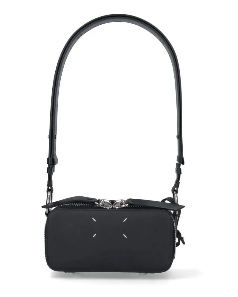 Maison Margiela Hobo Bags Rectangular Smooth Black Bag With Adjustable Strap schwarz Schwarz