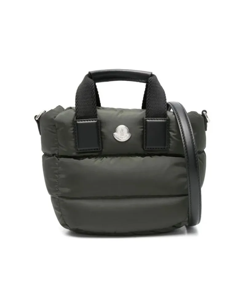 Moncler Crossbody Bags Quilted Khaki Handbag With Adjustable Shoulder Str grün Grün