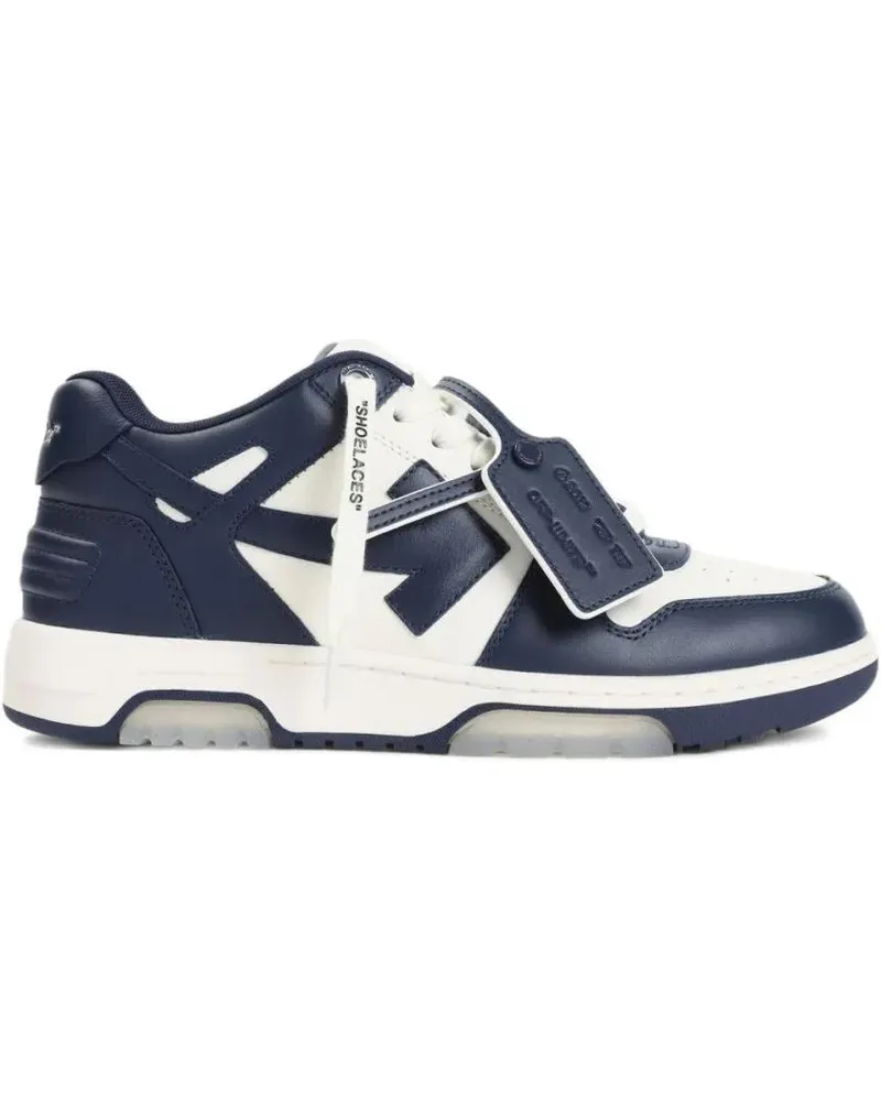 OFF-WHITE Low-Top Sneaker Low-Top Sneakers With Contrasting Leather Panels blau Blau