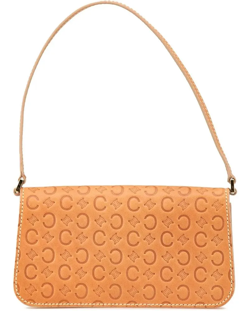 Celine Hobo Bags 2001 C Macadam Leather Pochette braun Braun