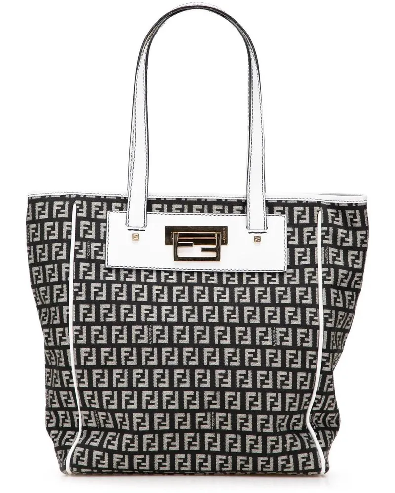 Fendi Shopper Zucchino Canvas Tote schwarz Schwarz