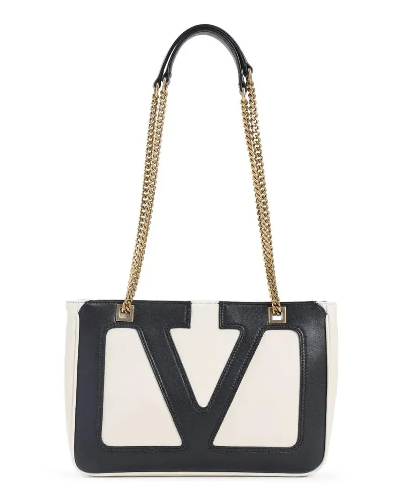 Valentino Garavani Shopper & Totes White Leather Viva Superstar Small Tote Bag weiß Weiß