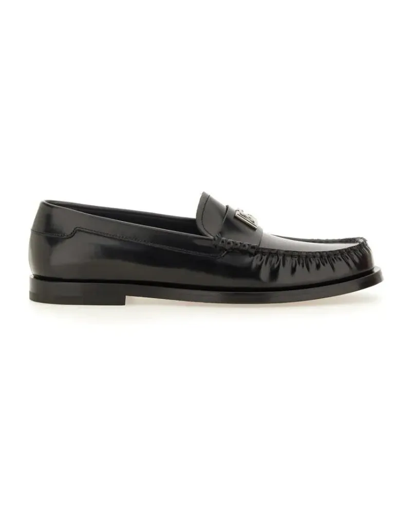 Dolce & Gabbana Loafer With Logo schwarz Schwarz