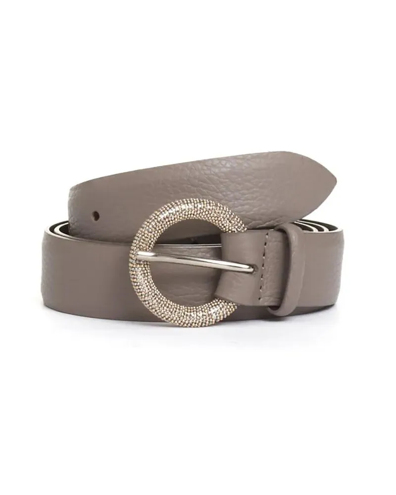 Orciani Gürtel Taupe Leather Belt beige Beige