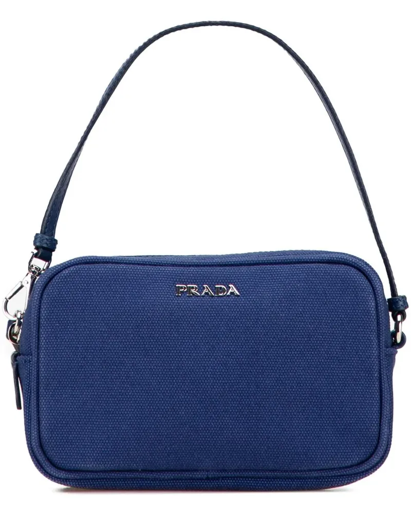 Prada Kosmetiktaschen Canvas Canapa Pouch blau Blau