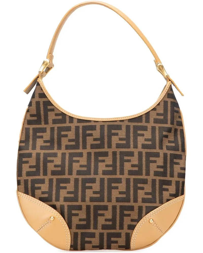 Fendi Hobo Bags Zucca Canvas Hobo braun Braun
