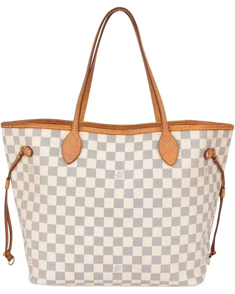 Louis Vuitton Crossbody Bags  Damier Azur Monogram Neverfull MM Sh weiß Weiß