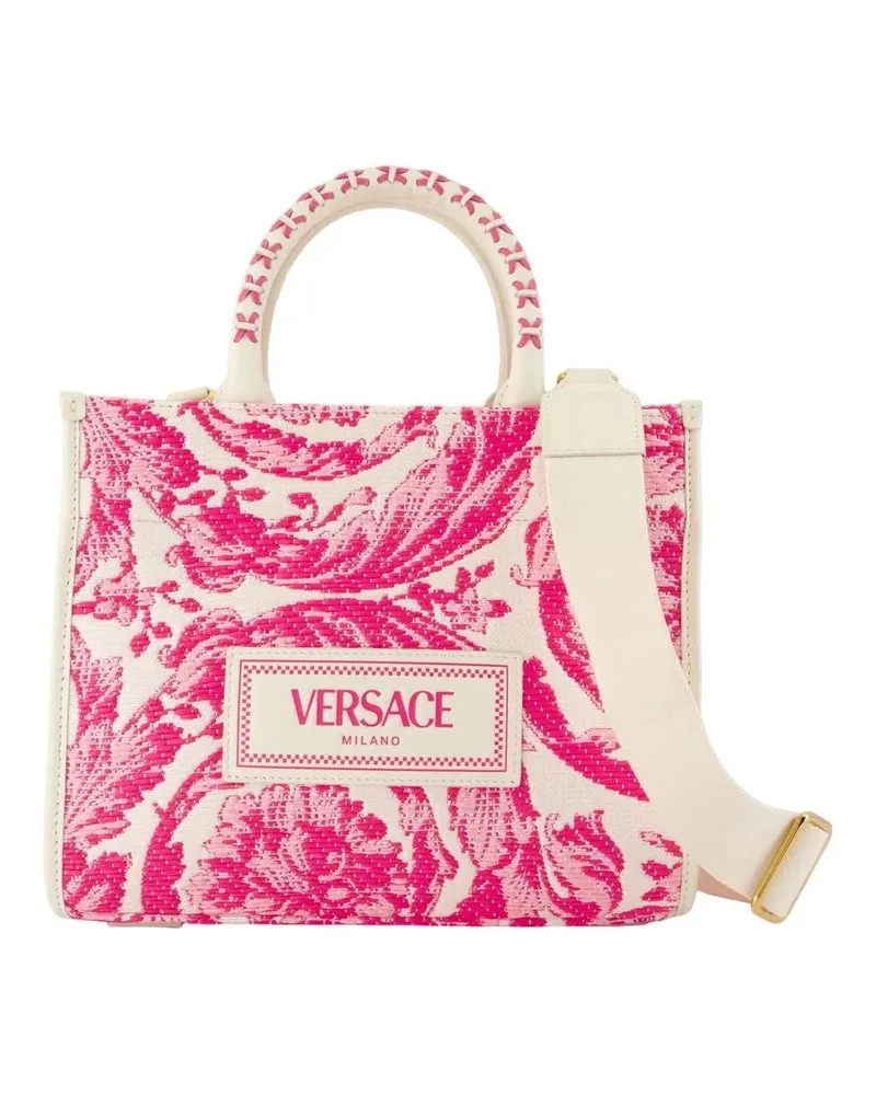 Versace Shopper & Totes Shopping Bag - Leather - Pink pink Rosa